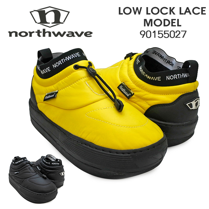 northwave ノースウェーブ スリッポン ウィンターブーツ メンズ LOW LOCK LACE MODEL ローロックレースモデル  90155027 BLACK YELLOW