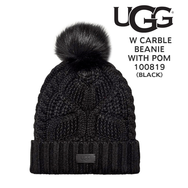 UGG アグ ニット帽 100819 レディース Cable Beanie With Pom