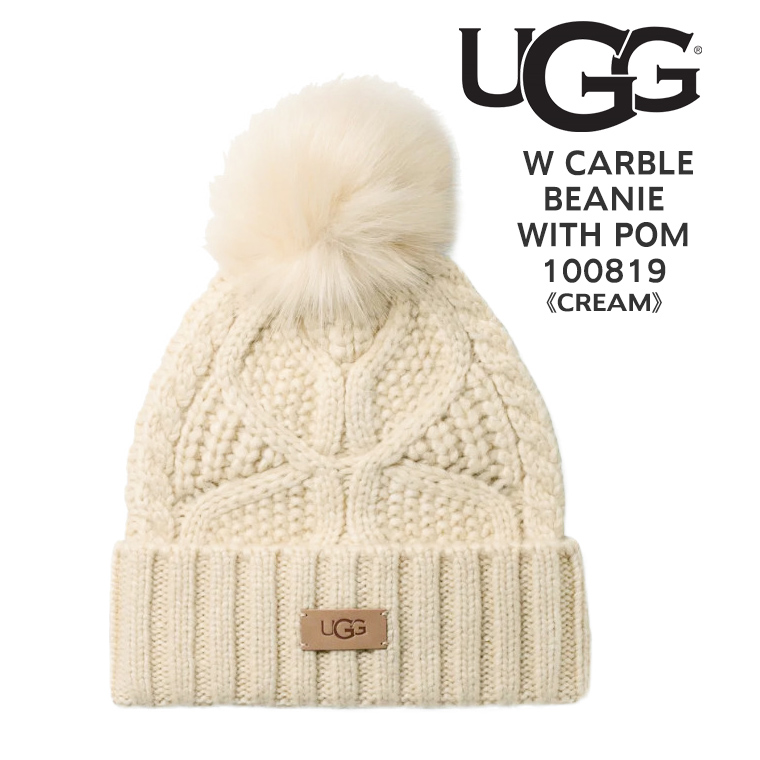 UGG（アグ） ニット帽 100819 レディース Cable Beanie With Pom