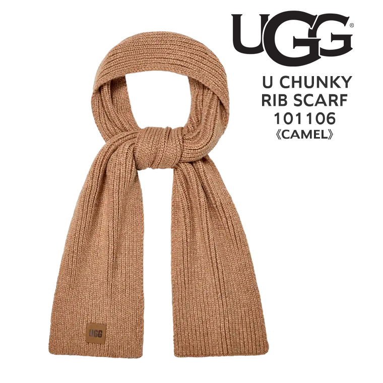 新品タグ付き♡UGG♡ボリュームフリーススカーフ♡キャラメル UGG（アグ） スカーフ 101106 レディース メンズ Chunky Rib Scarf