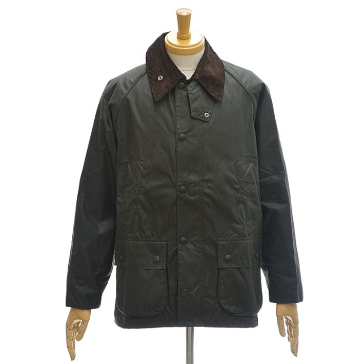 バブアー MWX0018 SG91 ビデイル レギュラーフィット オイルクロスジャケット セージ グリーン メンズ Barbour BEDALE JACKET SAGEの画像