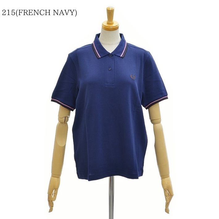 FRED PERRY フレッドペリー ポロシャツフリルレディース鹿の子紺