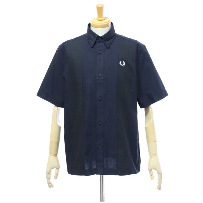 フレッドペリー M5657 切り替え シャツ 半袖 メンズ RIB INSERT SHIRT FRED PERRY