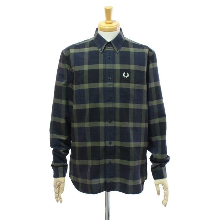 [メール便可] フレッドペリー M6573 オックスフォード タータンチェック 長袖 シャツ メンズ TARTAN SHIRT FRED PERRY