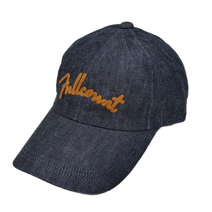 フルカウント 6007 6パネル デニム ベースボールキャップ 10OZ 6PANEL Chain Embroidery Denim Cap FULLCOUNT [メール便可] | FULLCOUNT | 01