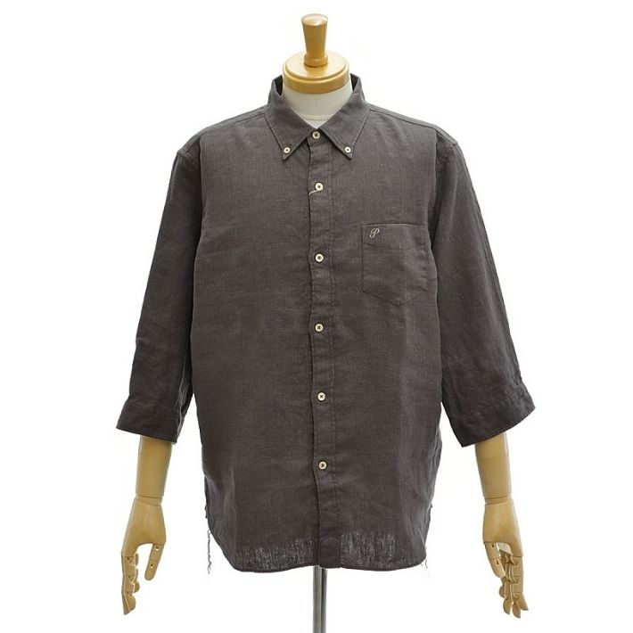 フェローズ P7BD1 ボタンダウン リネン シャツ ワンポイント 7分袖 メンズ PHERROW'S　[メール便可] | Pherrow's | 01