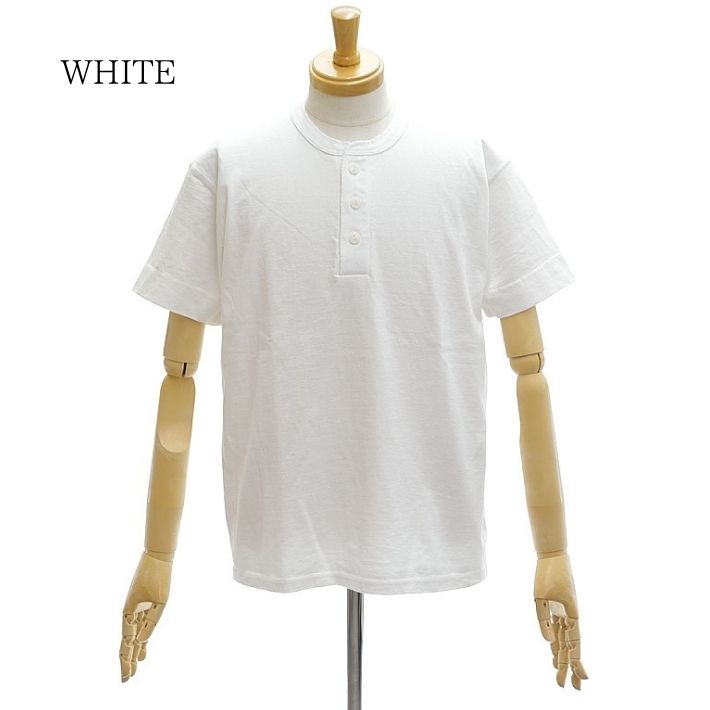 フェローズ PHNT Tシャツ ヘンリーネック 半袖 3つボタン メンズ  TEE PHERROW'S　[メール便可] | Pherrow's | 01