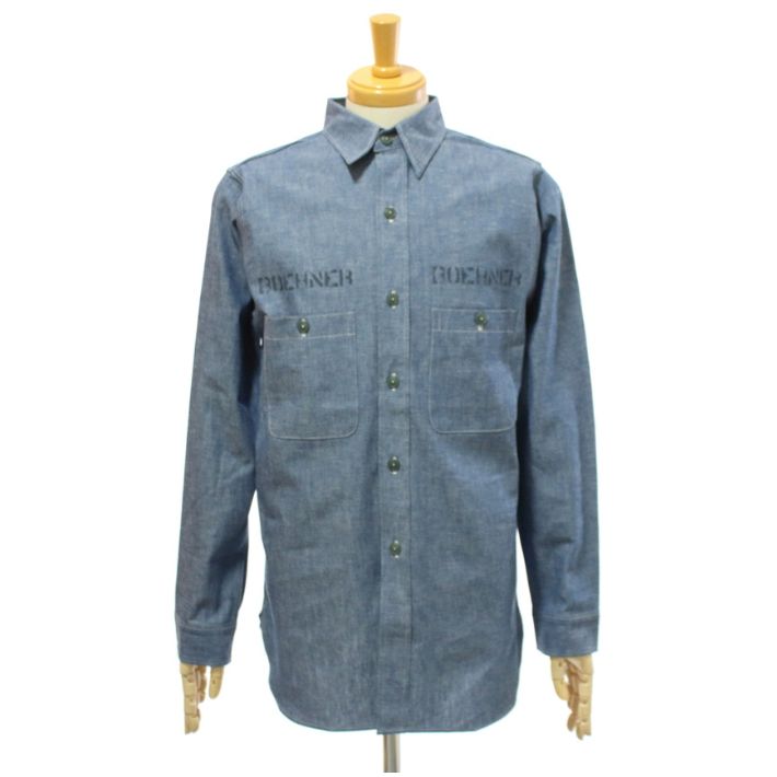 ウエアハウス Lot.3044 U.S.N.シャンブレーシャツ プリント メンズ WAREHOUSE U.S.N. CHAMBRAY SHIRTS