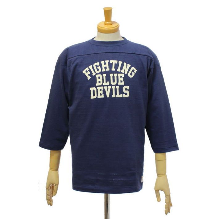 ウエアハウス 4063 フットボールT ネイビー WAREHOUSE（ウエアハウス） Lot 4063「BLUE DEVILS」7分袖フットボール