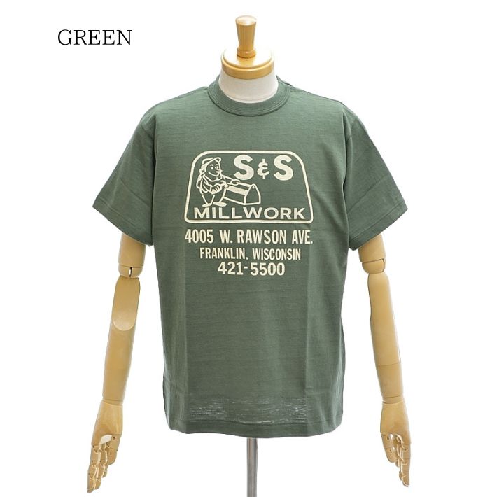 WAREHOUSE ウエアハウス Lot.4601「S&S」Tシャツ クルーネック