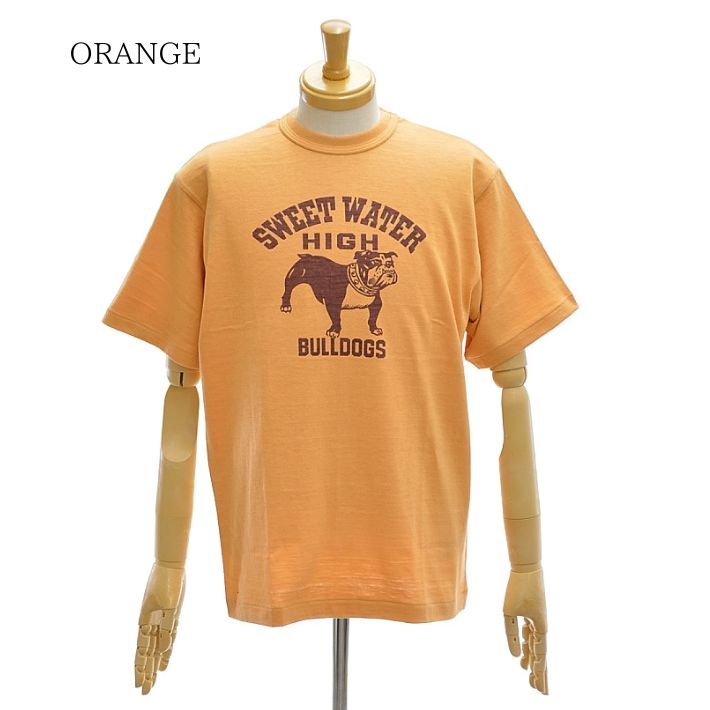 WAREHOUSE　4601　ブルドッグTシャツ　 Lサイズ　オレンジ WAREHOUSE ウエアハウス Lot.4601 「SWEET WATER」Tシャツ