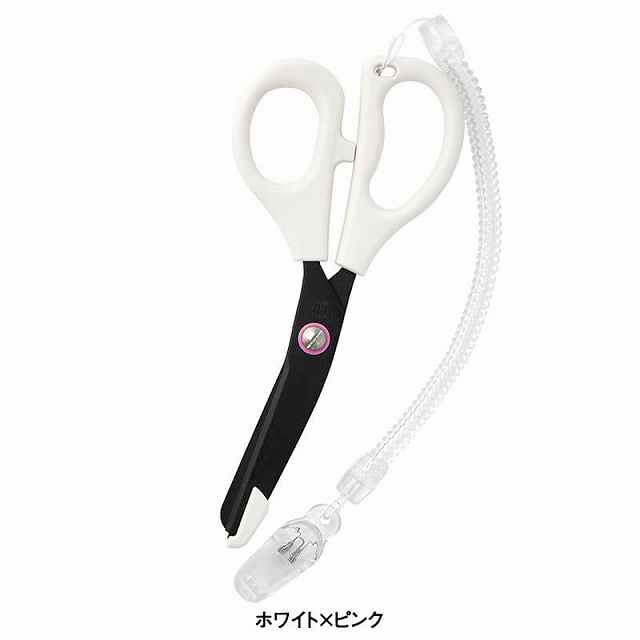 ナース ナースグッズ グッズ クリップ付き はさみ 看護師 介護士 医療 アンファミエ　日本製バンジーストラップ付フッ素加工ハサミ | アンファミエ | 10