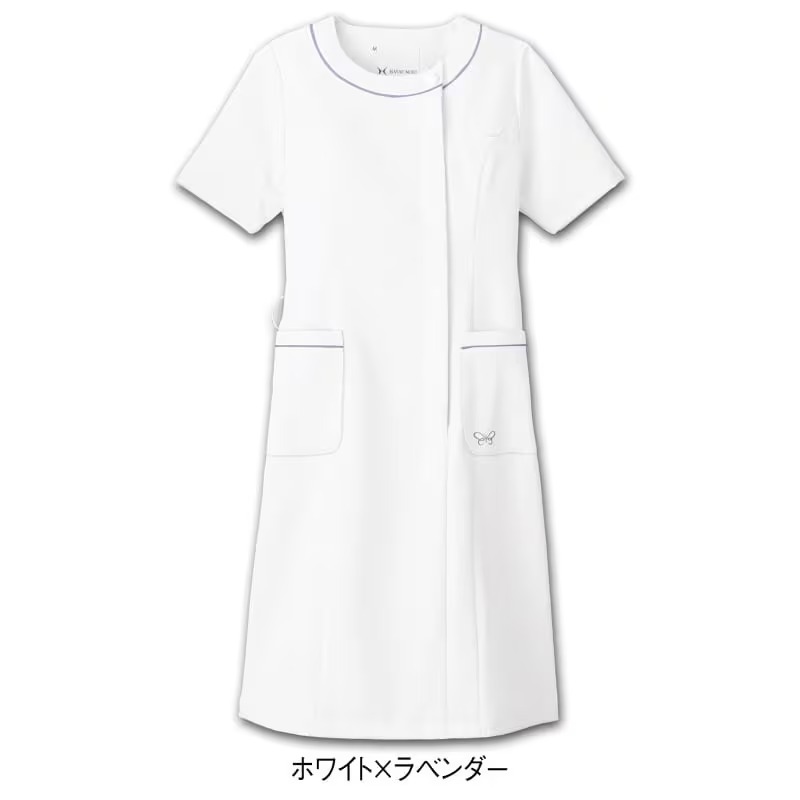 ハナエモリ　アンファミエ　ワンピース　ナースウェア　Lサイズ アンファミエ ナース服 白衣 ワンピース ナースウェア 医療用