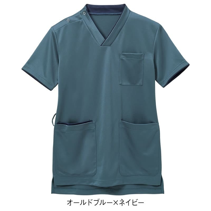 HANAEMORI 半袖白衣スクラブ L ミントグリーン