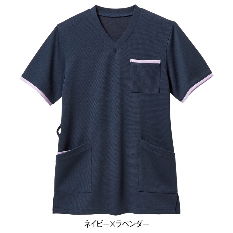 アンファミエ スクラブ 医療 前開き 白衣 メンズ レディース ナース服