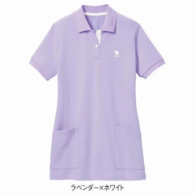 速乾 作業着 作業服 接触冷感 ポロシャツ ポケット付き 半袖 介護 保育士 看護師 医療 アンファミエ　[moz モズ]冷んやり涼しい接触冷感ポロシャツ | アンファミエ | 02