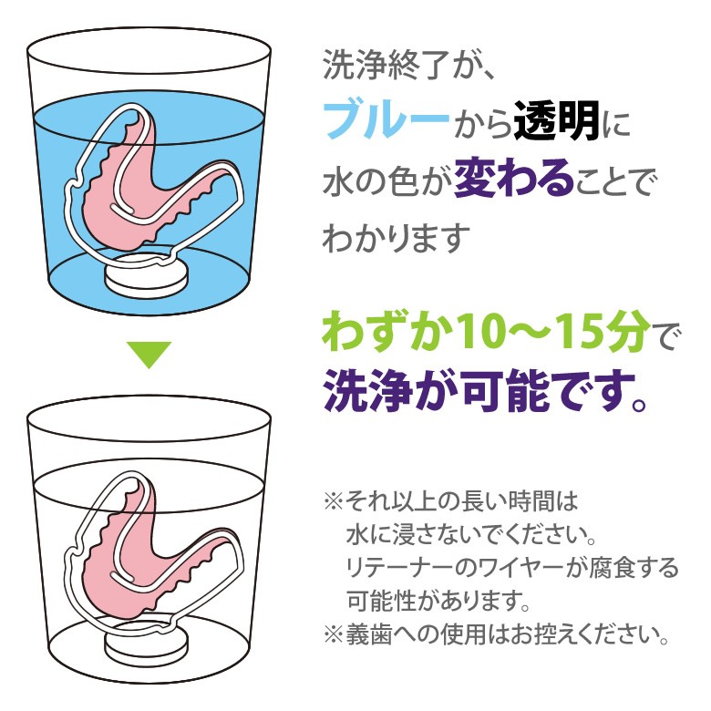 オーラルケア リテーナーブライト 1箱 リテーナー用洗浄剤 メール便