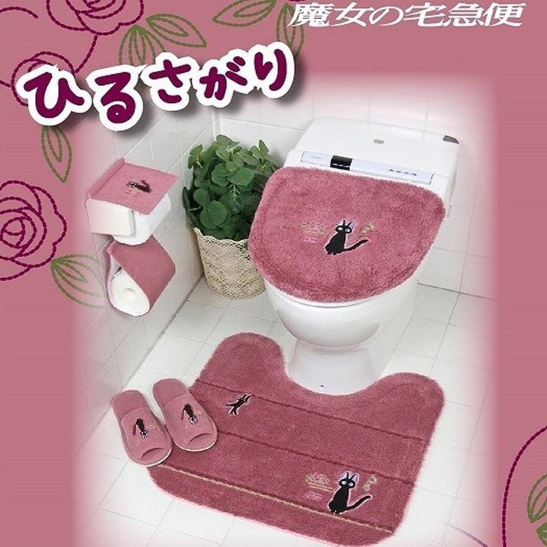 センコー　ペーパーホルダーカバー 魔女の宅急便 ひるさがり　78354　ローズ 魔女の宅急便 花さんぽ ペーパーホルダーカバー（ピンク） | センコー