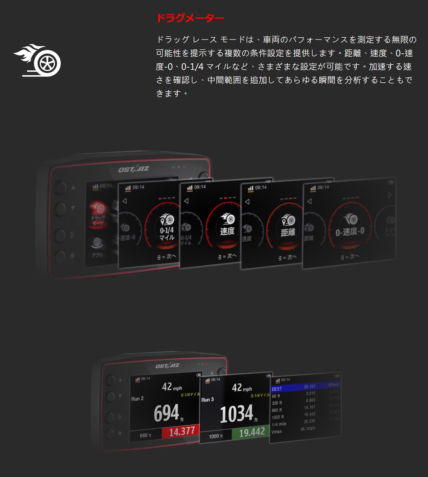 送料無料】QSTARZ LT-8000S キュースターズ GPSラップタイマー 四輪
