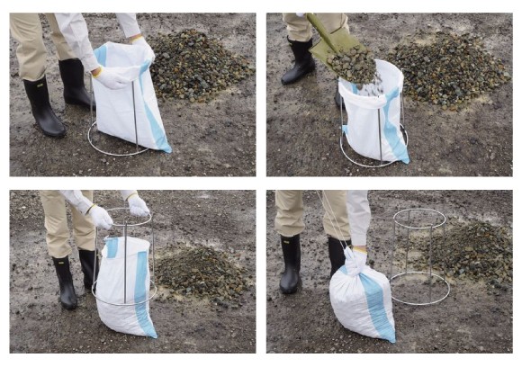 土のう袋スタンド