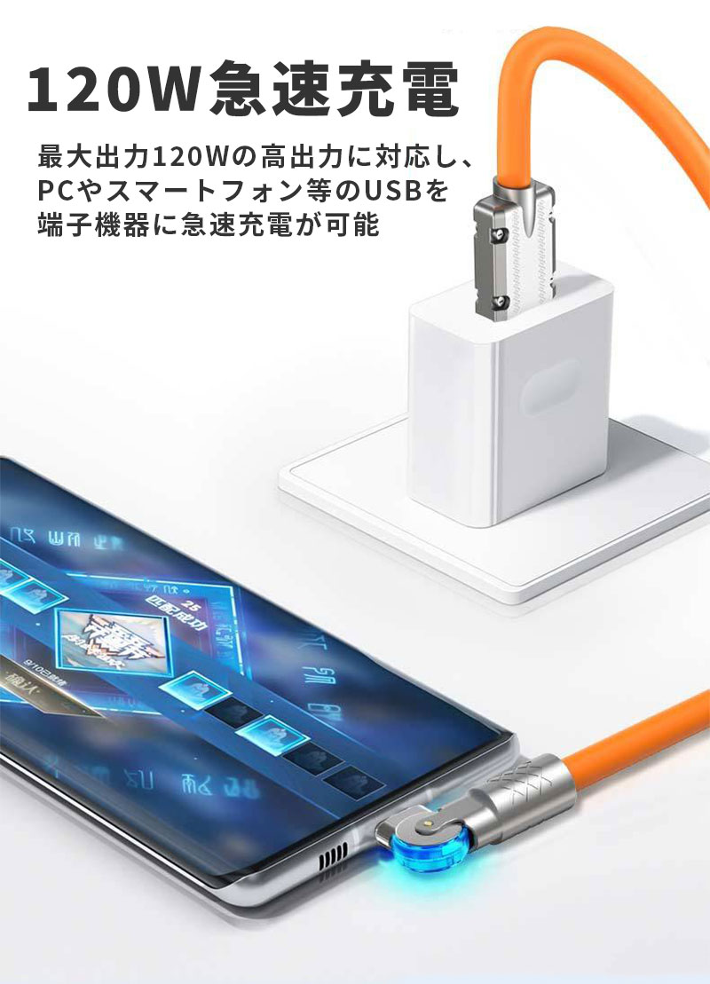 USB Type C ケーブル 1m 1.5m 2m Type-cケーブル タイプc 充電