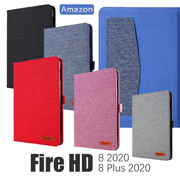 Amazon Fire HD 8 plus 2020 第10世代 ケース 手帳型 布製 NEW