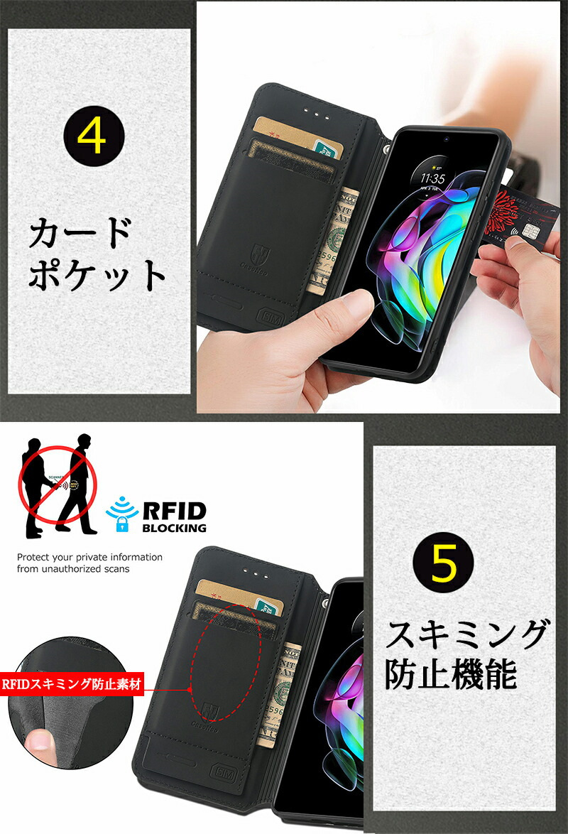 Motorola Edge 20 Fusionケース 手帳Motorola Edge 20ケース手帳PU