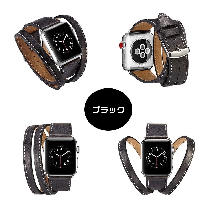 Apple Watchバンド 38mm 42mm アップルウォッチ 時計ベルト Apple Watch腕時計ベルト 本革 牛革 Apple Watch交換用バンド 交換用ベルト メンズ レディース｜initial-k｜02