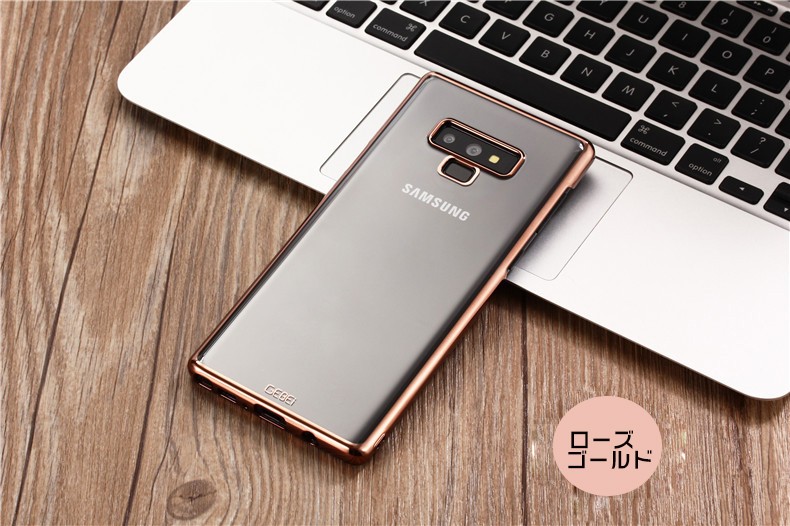 スマホケース Galaxy Note9ケース PC ハード ギャラクシー ノート9カバー カバー Note9ケース クリア 透明 Note9カバー 薄型 Note9ケース メッキ加工 キラキラ｜initial-k｜02