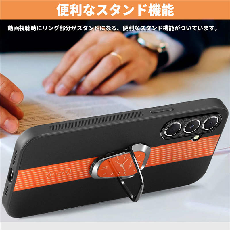 Galaxy S23 ケース リングホルダー 時計柄 Ultra かわいい S22ケース 