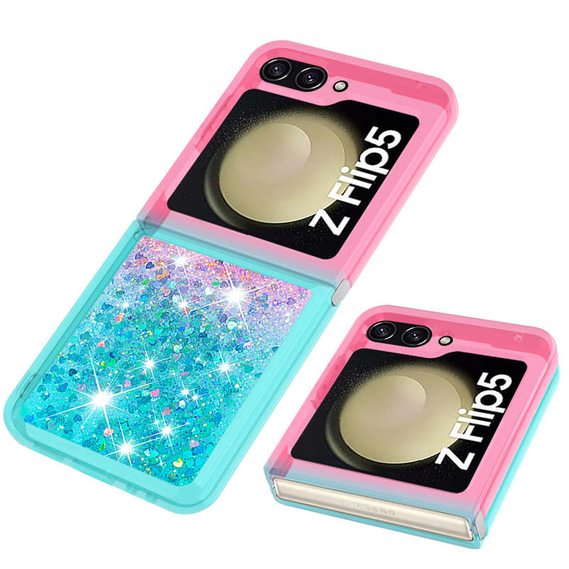 Galaxy Z Flip5 SC-54Dカバー 可愛い ラメ 動くGalaxy ソフト
