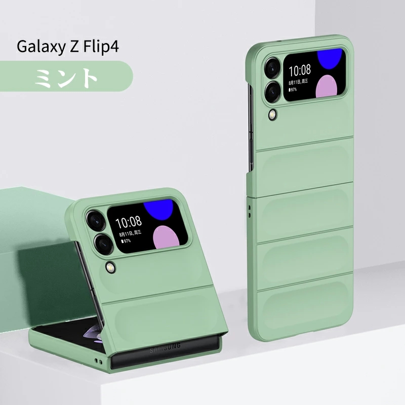 Galaxy Z Flip4 ケース カバー かわいい くすみカラー Galaxy Z Flip4 SCG17/SC-54C ケース Galaxy Z Flip4 SC-54C カバー 薄型 軽量  スマホケース｜initial-k｜09