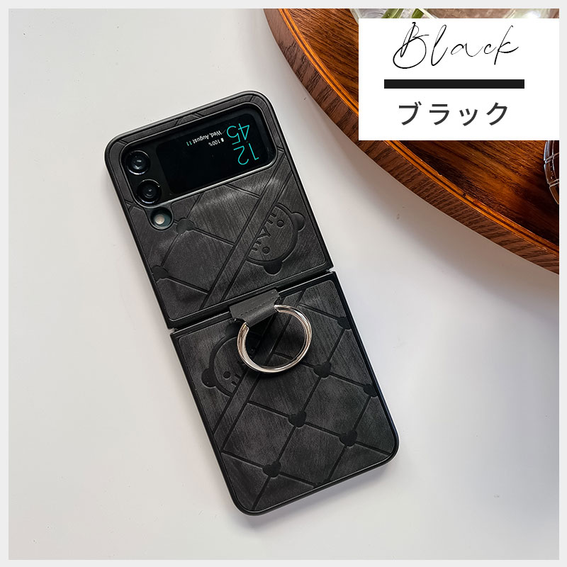 スマホケース galaxy z flip6 ケース リング付き flip5 カード入れ 背面 flip4