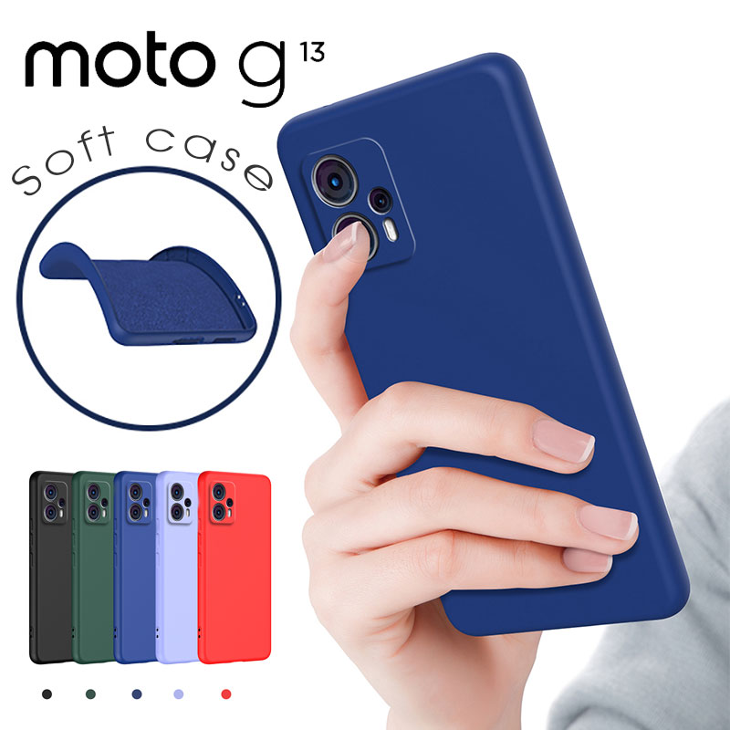 Motorola g13スマートフォン ブラック カバー付き スマホケース Moto G13ケース 背面保護 g13ケース ソフトケース