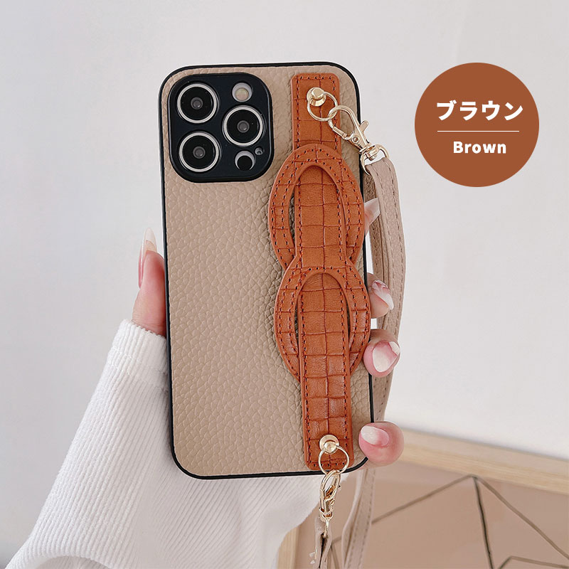 ブラウンブラウンさん専用iPhone 14 Proケース ストラップ付き iPhoneケース ショルダーストラップ アイフォン iPhone 14 14pro