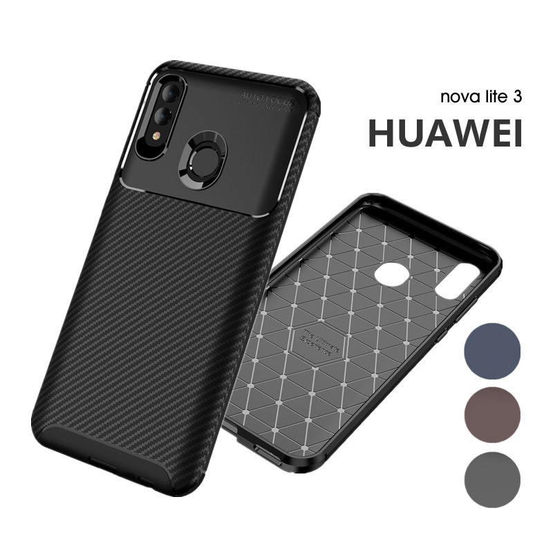 Huawei nova lite 3　ソフトケース TPU  ケース ブラック
