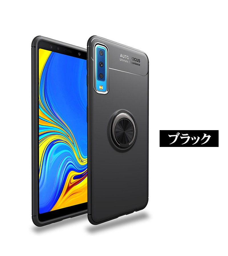 Galaxy A7ケース 背面 耐衝撃 頑丈 Galaxy A7カバー 車載ホルダー 360回転 Galaxy A7携帯ケース リング付き ギャラクシーA7保護カバー 高級感 オシャレ｜initial-k｜02