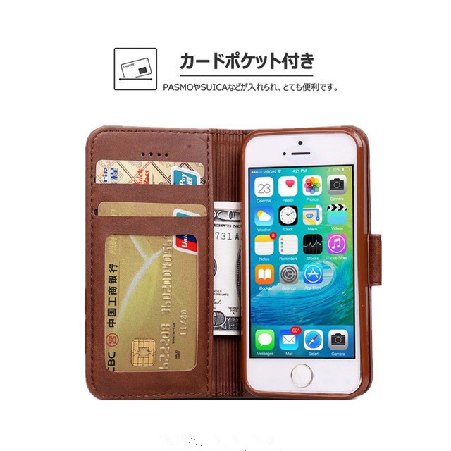 ブルー】 定価75000円、iPhone 5s / 5 / SE第一世代 手帳型ケース