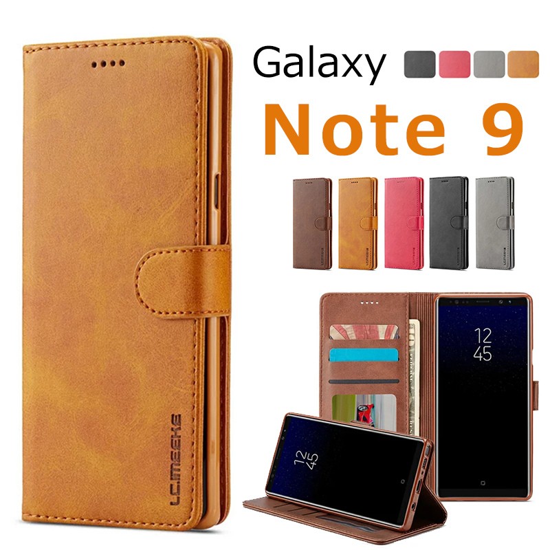 Galaxy スマホケース Note9ケース 手帳型 革 レザー Note9手帳型ケース