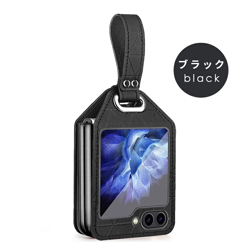 Galaxy Z Flip5 5G SCG23 SC-54D 保護フィルム一体式 カメラレンズ保護 ハンドストラップ Galaxy Z Flip5 ケース ガラスフィルム付 Galaxy Z Flip5 5Gカバー｜initial-k｜02