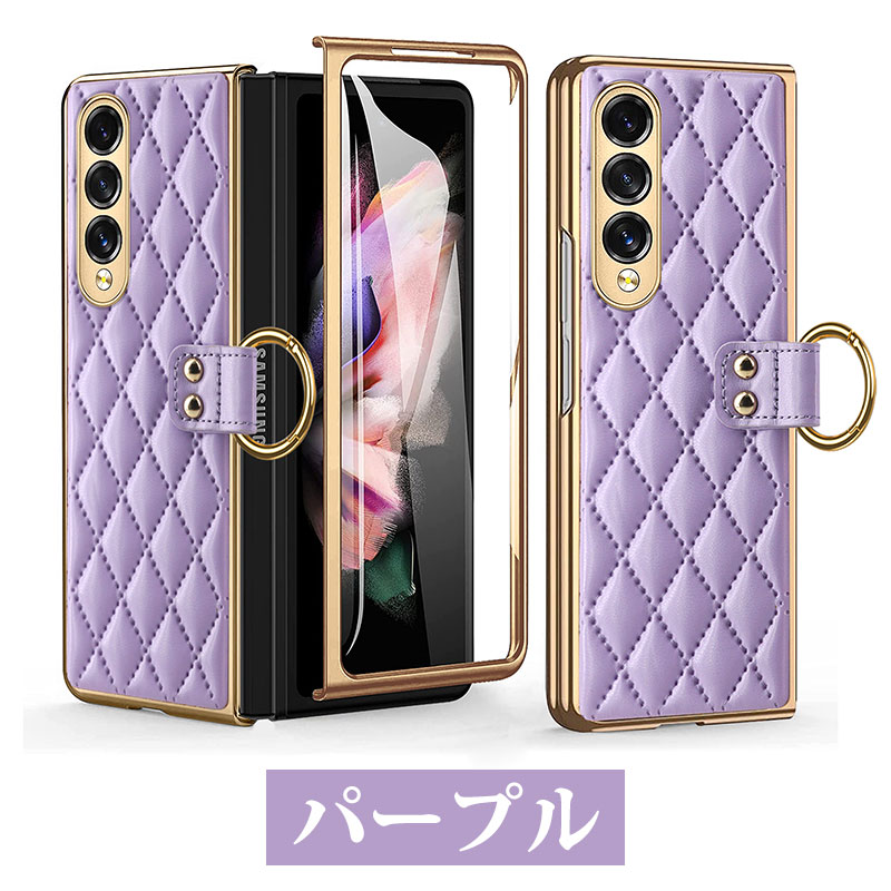 Galaxy Z Fold4 5G スマホカバー リングホルダー Galaxy Z Fold3 5G SCG11/SC-55Bケース 耐衝撃 薄い Galaxy Z Fold4 5G SCG16/SC-55C ケース Galaxyカバー｜initial-k｜03