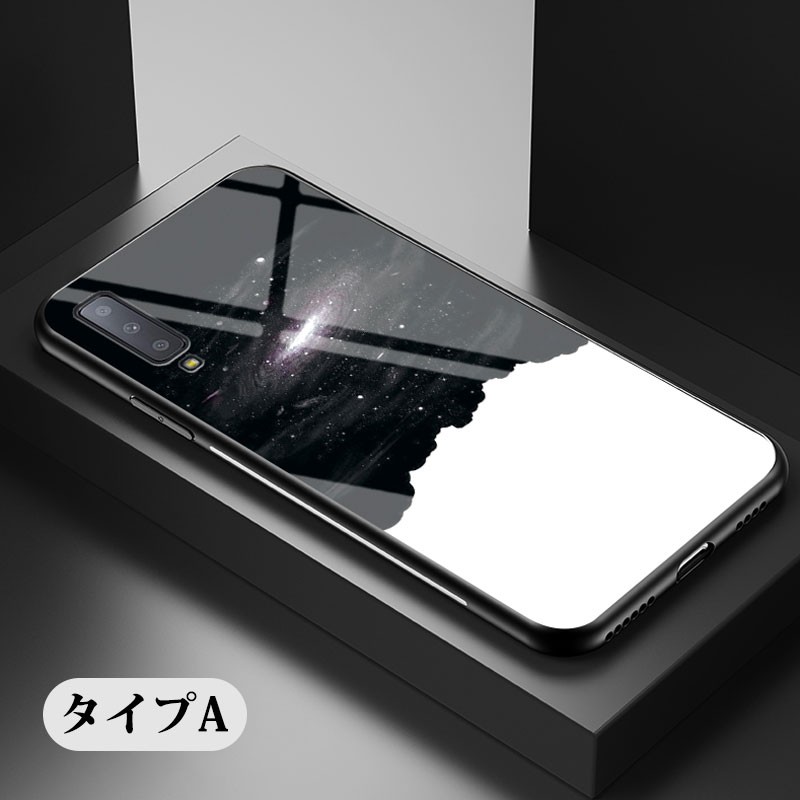 Galaxy A7 A32 S21 S21+ S21Ultra  S22 S22Ultra Note10+ Note9 Note8 ウルトラ プラス スマホ ケース 空 宇宙 強化ガラス かわいい 軽量 薄型 背面｜initial-k｜02