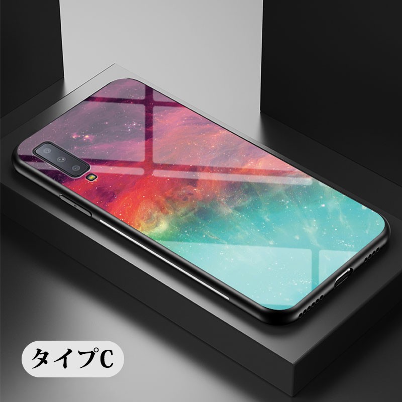 Galaxy A7 A32 S21 S21+ S21Ultra  S22 S22Ultra Note10+ Note9 Note8 ウルトラ プラス スマホ ケース 空 宇宙 強化ガラス かわいい 軽量 薄型 背面｜initial-k｜04