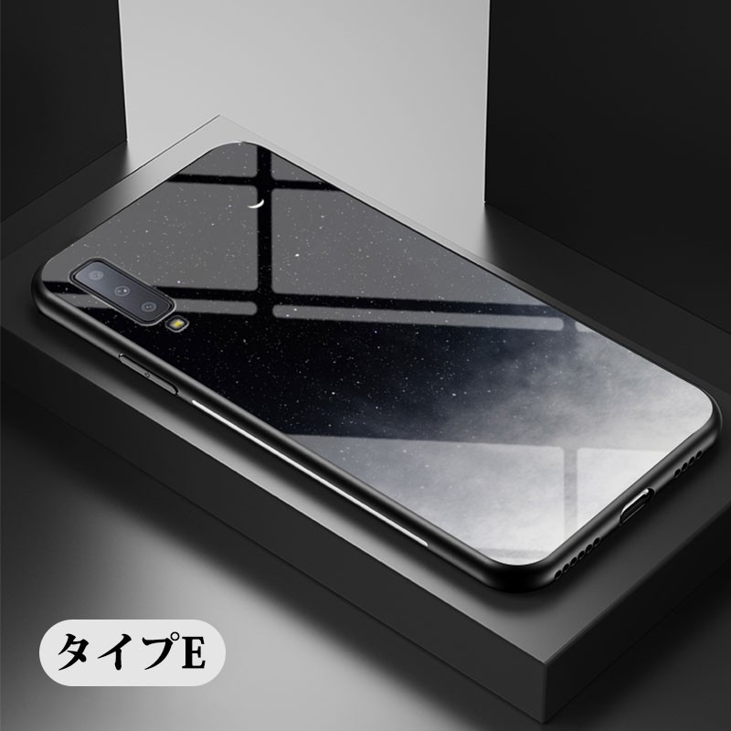 Galaxy A7 A32 S21 S21+ S21Ultra  S22 S22Ultra Note10+ Note9 Note8 ウルトラ プラス スマホ ケース 空 宇宙 強化ガラス かわいい 軽量 薄型 背面｜initial-k｜06
