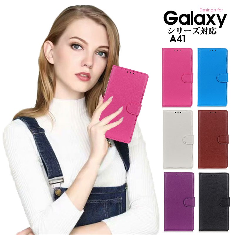 Galaxy A41 手帳型 桃 ギャラクシー 637 ケース ピンク 猫