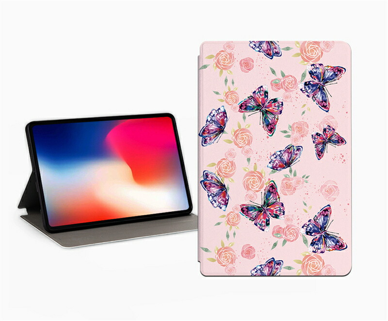 iPad mini ケース 1 2 3 4 5 6 手帳型 蝶柄 花柄 第6世代 レザー 第5