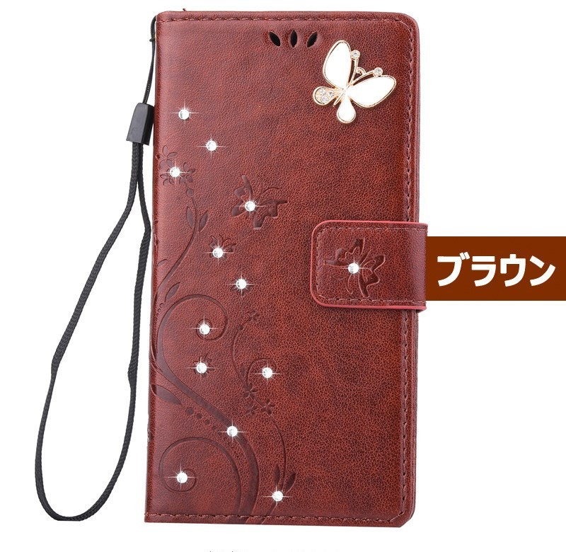 スマホケース iPhone6ケース iPhoneカバー iPhone case アイフォンケースカバー手帳型ケース ラインストーンiPhone6s ケース花柄 蝶柄 レザー かわいい｜initial-k｜10