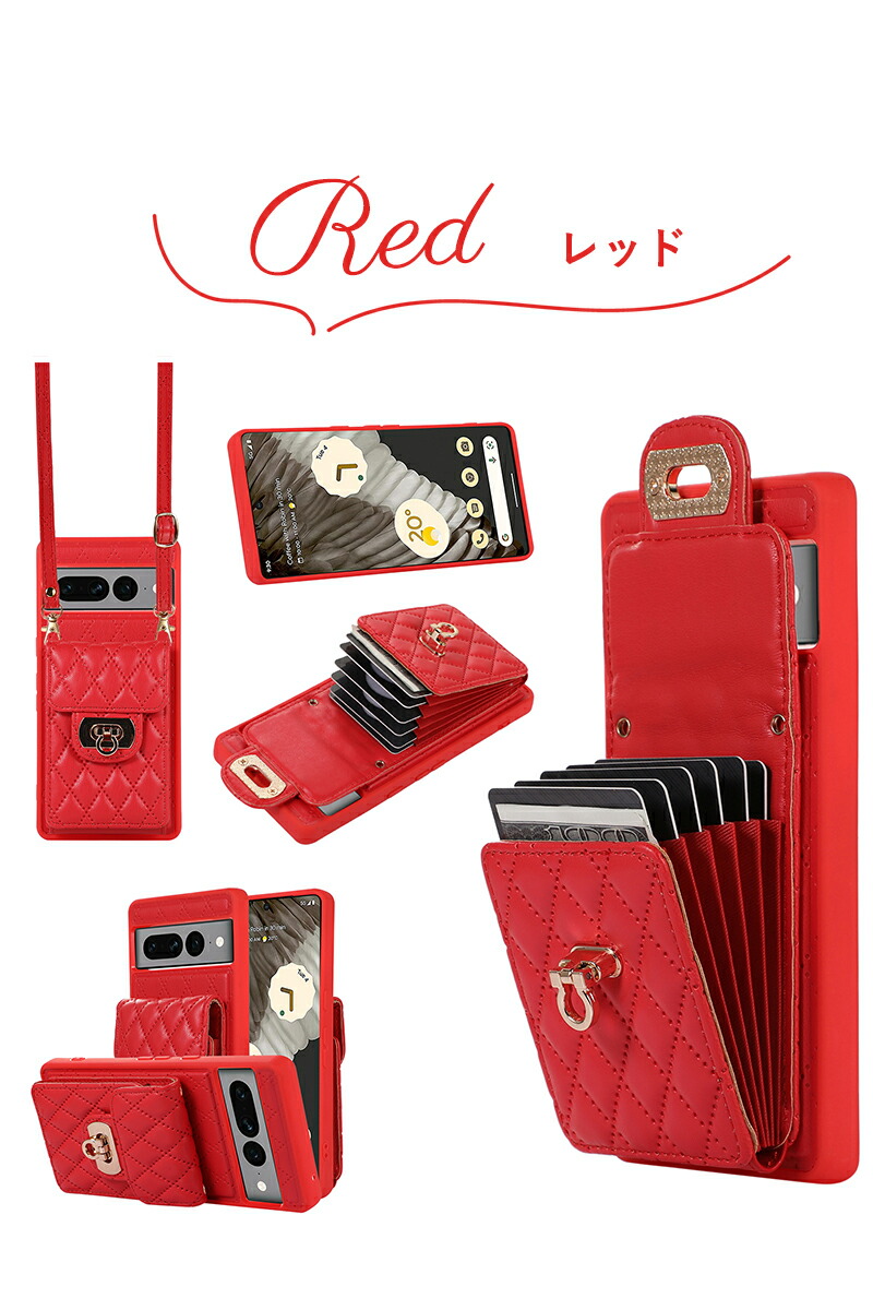 カード6枚収納 スマホケース Google Pixel 8 Pro ケース ショルダー