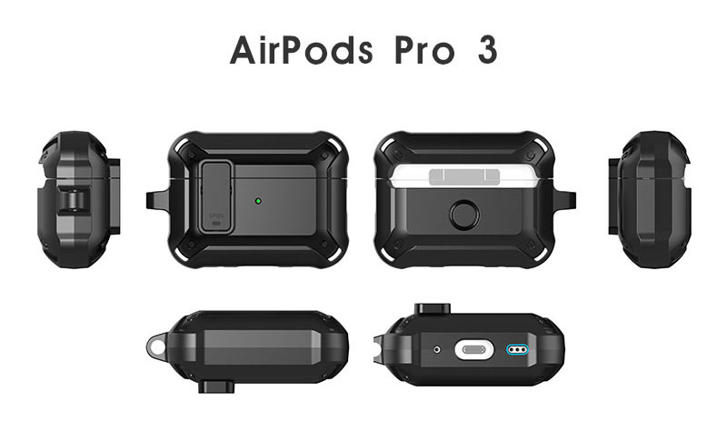 AirPods Pro 3 ケース 第3世代 カラビナ付 紛失防止 Airpods 安全