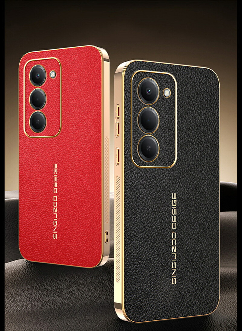 Redmi 15 5G ケース カバー レザーケース 背面型 メッキ加工 合皮